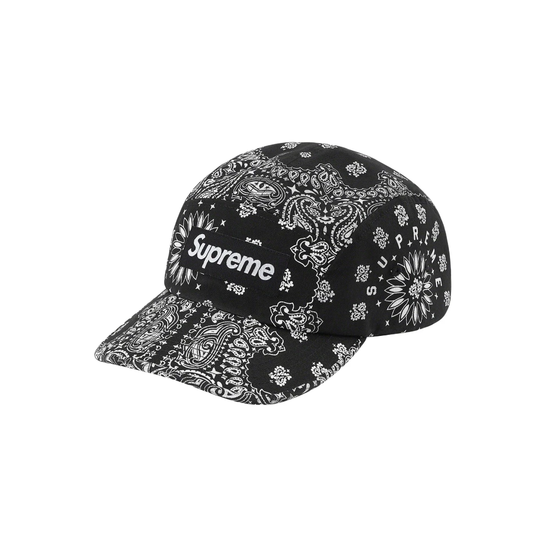 Casquette de camp Supreme Bandana noire   21SS  