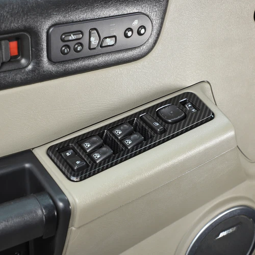 ABS Carbon Fiber Interior Center Console Trim Cover Set Fits Hummer H2 2003-2007 - Picture 17 of 30