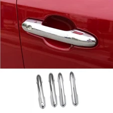 4P Chrome Inner Door Handle Bowl Frame Cover Trim Fit For Toyot@a RAV4 2019-2023