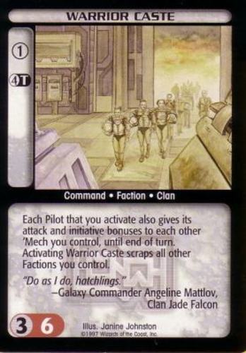 4x  Warrior Caste - U Ungraded Mechwarrior - Bild 1 von 1