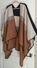 Shawl Sweater Wrap Multicolor Brown Gray Ivory Black Soft One Size Warm