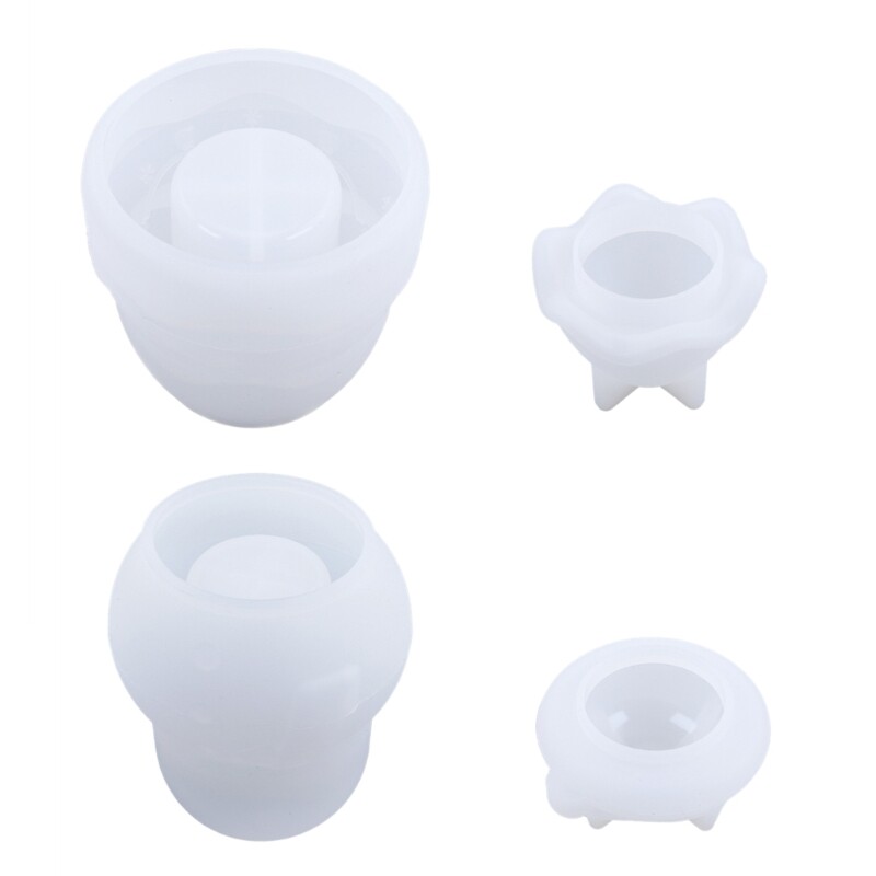 Resin Casting Mold Bottle Storage Jar with Lid for DIY Jewelry Making