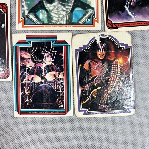 1978 KISS Trading Card Memorabilia Lot 12 Paul Stanley Gene Simmons M4 - Picture 2 of 14