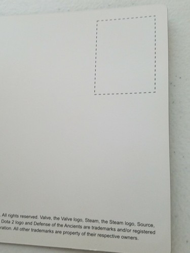 Dota 2 Valve Steam TI4 Tusk 3D Lenticular Postkarte Dotakins sehr selten - Bild 5 von 5