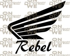 Aufkleber "Rebel + Flügel" Autoaufkleber, Honda, Biker (1265)