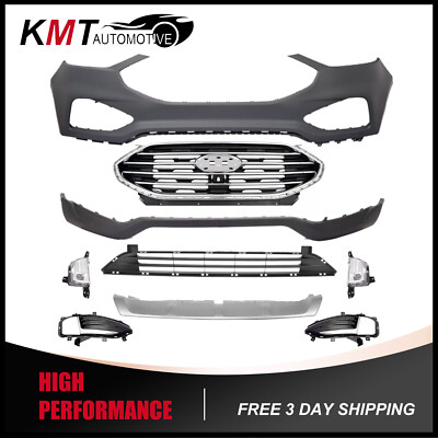 #ad Front Bumper Cover Complete Kit W Grille amp; Fog Lights Fits 2019 2024 Ford Edge $526.65