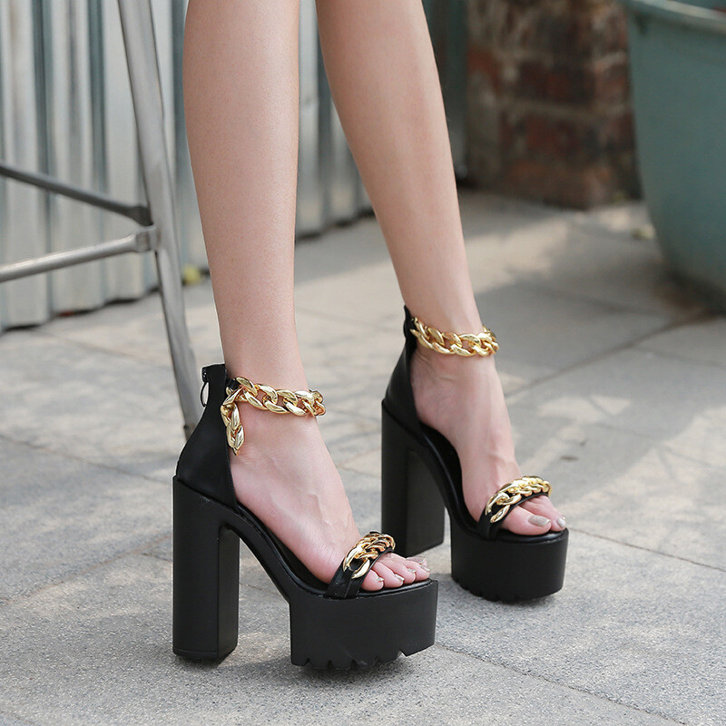 Women Summer Chunky Sandals Platform High Block Heel Party Clubs Pumps Shoes  | eBay