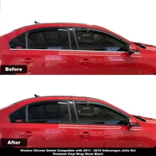 Crux Motorsports Window Chrome Black Out Kit for 2011 – 2015 Jetta GLi