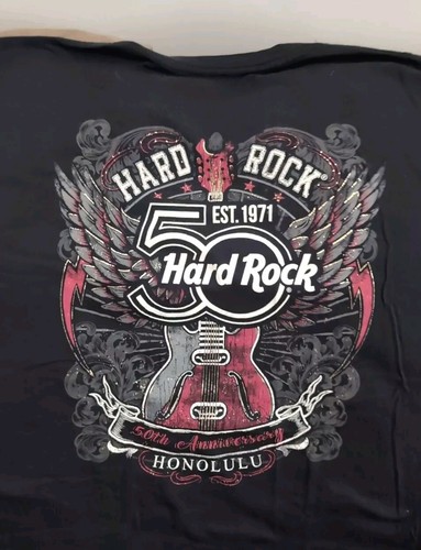 Hard Rock Honolulu Black T-shirt Size M - Picture 3 of 4
