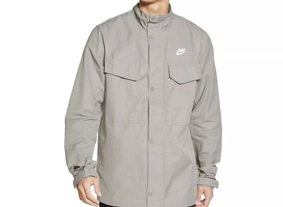 Nike Sportswear Men s M65 Woven Full Zip Jacket Size Small S Gray CZ9922-029