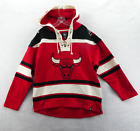 Chicago Bulls Hoodie Mens Medium '47 Brand Superior Lacer Sweatshirt Gameday Nba