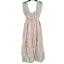 VTG Gunne Sax by Jessica McClintock Little Bo Peep Striped Wedding Prairie Dress