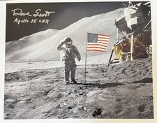 Dave Scott 10x8 Photo Signed - Apollo 15 - PSA/DNA Graded 9 with LOA