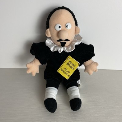 1998 Brainy Beanies William Shakespeare Plush Doll Unemployed Philosophers Guild