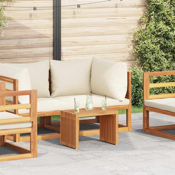 Garten-Beistelltisch Braun 50 X 32,5 X 35 Cm Massivholz Teak-image
