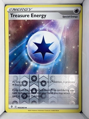 Treasure Energy 165/203 Evolving Skies 2021 Reverse Holo