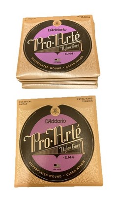 5 Pack D'Addario Guitar Strings EJ44 Pro-Arte Nylon Extra Hard Tension Classical