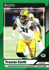2024 Donruss #138 Preston Smith Press Proof Green