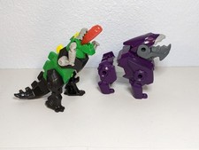 McDonalds Toy Grimlock and Underbite Transformers: Robots in Disguise 2015 as is