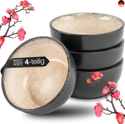 Moritz & Moritz VIDA 4x Miso Schüssel Set 12 cm Ø - Japanisches Geschirr S