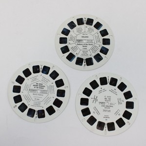 Lot of 3 View-Master Reels 7 Wonders Iceland Wales RP-1001 A0852 C3352
