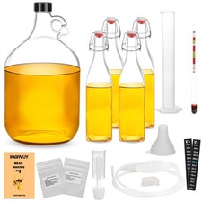 Mead Making Kit for Beginners - Complete Home Brewing Starter Set with Reusab...
