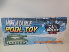Pool Punisher Inflatable Kids Pool Toy Army Tank Float Raft w/Squirt Gun
