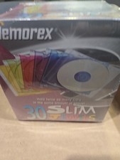 Memorex 30 Slimline CD Jewel Cases Assorted Colors New Open Shrink Wrap