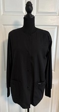 LANDAU Size Small Black Women s Scrub Nursing Jacket With Pockets