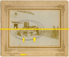 PIACENZA - Auto Vettura MARCHAND o Alfa 24 HP di Giuseppe MEROSI - scena maiale