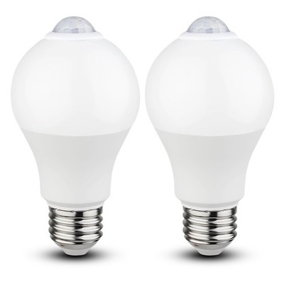 Motion Sensor Light Bulbs - 9W (60W Equivalent) E26 A19 Pir 5000k 