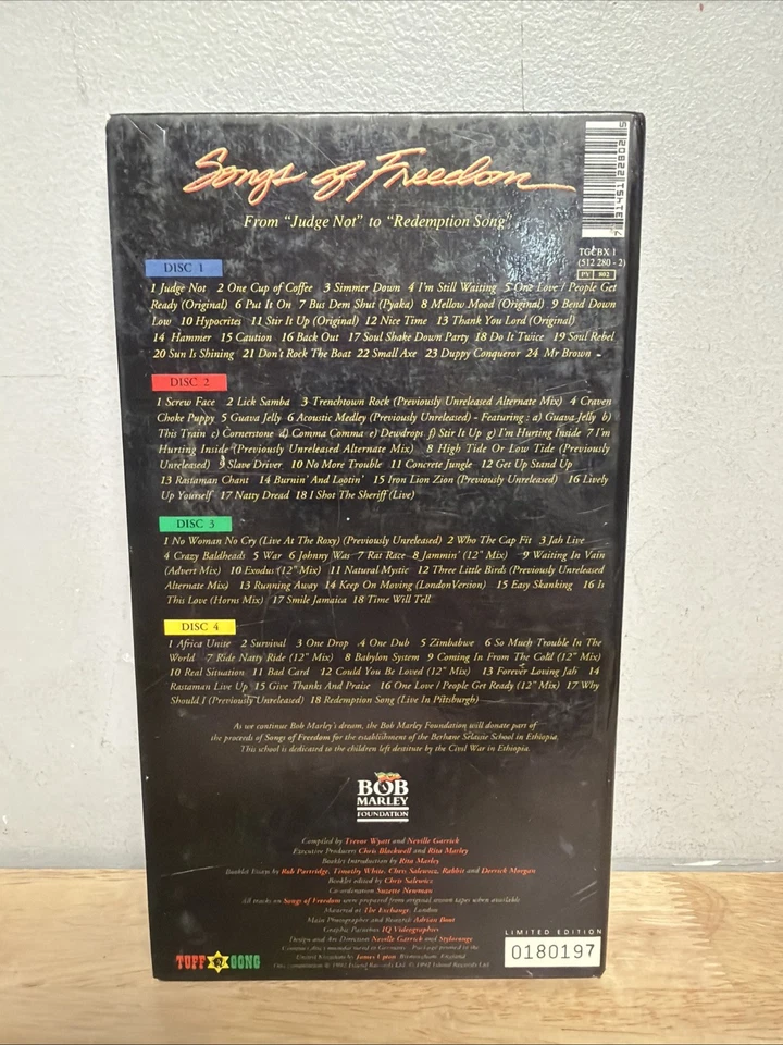 Bob Marley Songs of Freedom 4 CD Box Set 1992 Limited Numbered w/ Book - Image 2 of 4
