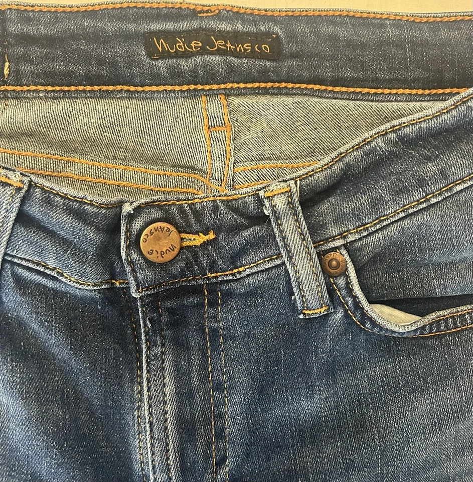 Woman’s Denim Nudie Jean slim straight jeans comfort stretch denim size 29x28 - Image 2 of 4