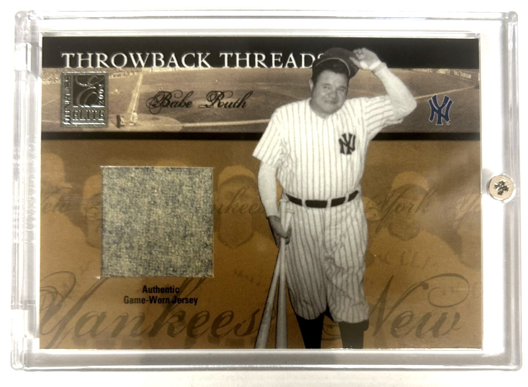 2004 Donruss Elite Babe Ruth Throwback Threads Game Used Jersey #33/50! RARE