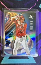 2018 Bowman Platinum - Base Mike Trout #49 Sky Blue Batting