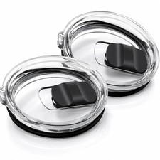 20 oz Tumbler Lids Compatible with YETI Rambler, 2 Pack Magnetic Slider Repla...