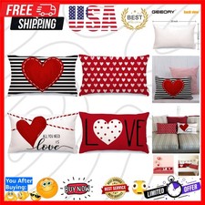 Valentines Day Pillow Covers 12 x 20 inch Set of 4 for Valentines Day Decor R...