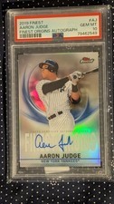 2019 Topps Finest FINEST ORIGINS AUTOGRAPH GEM Mint PSA 10 #AJ AUTO Aaron Judge
