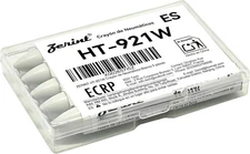 Industrial Wax Marking Crayons - White (5-Pack) for Tires, Metal, Wood, Glass & 