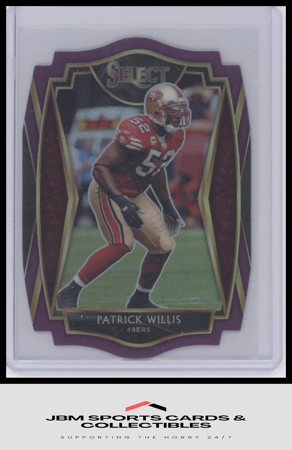 2020 Panini Select #134 Patrick Willis Purple Prizm Die Cut