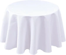 Textured Fabric round Tablecloths 60 Inches for Tables Diameters from 28" to 48"