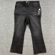 DG2 Diane Gilman Jeans Womens 16W Black Infinity Tri-Fit Stretch Bootcut - NEW