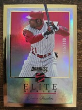 2026 Panini Donruss Elite Series Deion Sanders Red SP /199 #16 Cincinnati Reds