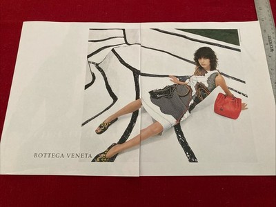 Model Mica Arganaraz for Bottega Veneta Fashions 2-page 2016 Print Ad