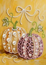 Pumpkin Diamond Pearl Painting Kit for Adults 12x16 Inch Fall Decor