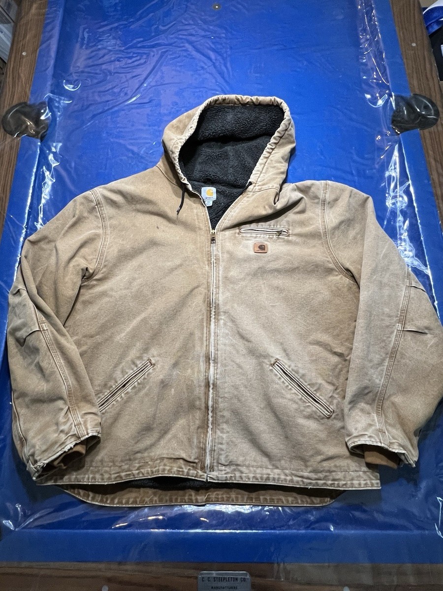 Carhartt J141 211 Jacket Size 3XL Tall Sherpa Lined Sierra Canvas