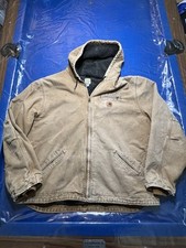 Carhartt J141 211 Jacket Size 3XL Tall Sherpa Lined Sierra Canvas Sun Faded