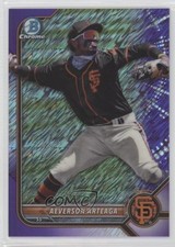 2022 Bowman Chrome Prospects Purple Shimmer Refractor /250 Aeverson Arteaga 6u5