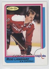 1986-87 O-Pee-Chee Blank Back Rod Langway HOF 0a1