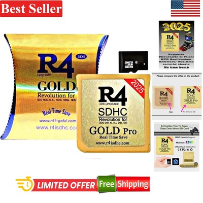 Ultimate R4 SDHC Gold Pro Adapter with 32GB SD - Enhance Your Nintendo Gaming